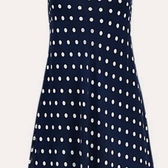 NEW Lauren Petite Polka-Dot Dress - Picture 3 of 5